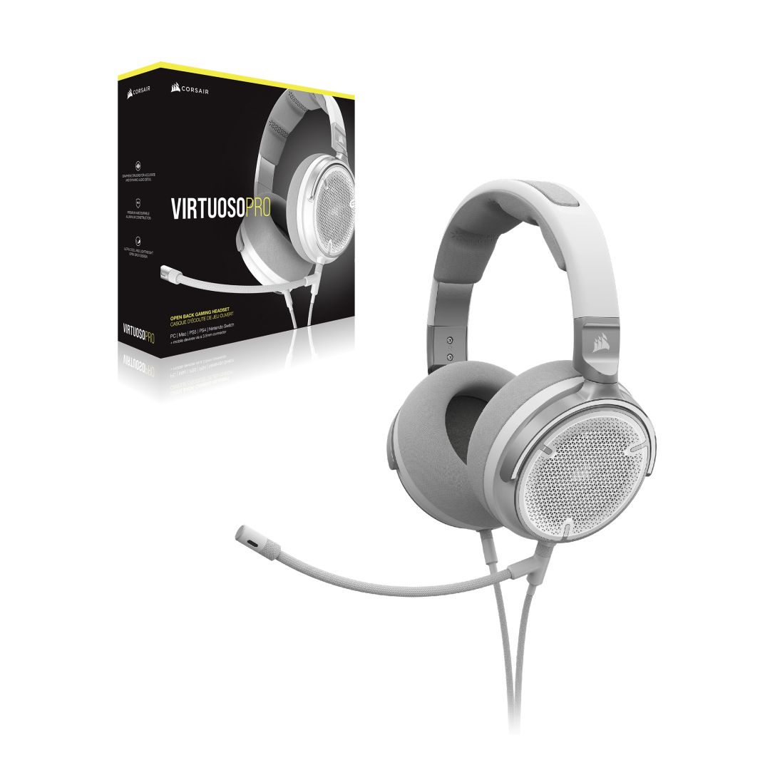 Corsair Virtuoso Pro Open Back Streaming/Gaming Headset White Corsair Virtuoso Pro Open Back Streaming/Gaming Headset White
