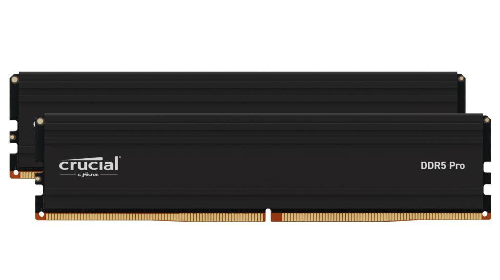 Memória Crucial 128GB DDR5 5600MHz Kit(2x64GB) Pro Black Memória Crucial 128GB DDR5 5600MHz Kit(2x64GB) Pro Black