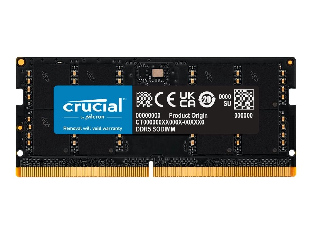 Memória (notebook) Crucial 32GB DDR5 4800MHz SODIMM Memória (notebook) Crucial 32GB DDR5 4800MHz SODIMM