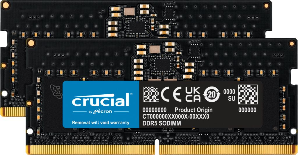Memória (notebook) Crucial 64GB DDR5 5600MHz Kit(2x32GB) SODIMM