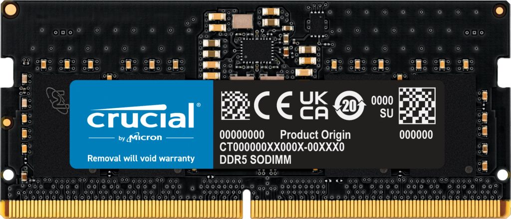 Memória (notebook) Crucial 8GB DDR5 4800MHz SODIMM Memória (notebook) Crucial 8GB DDR5 4800MHz SODIMM