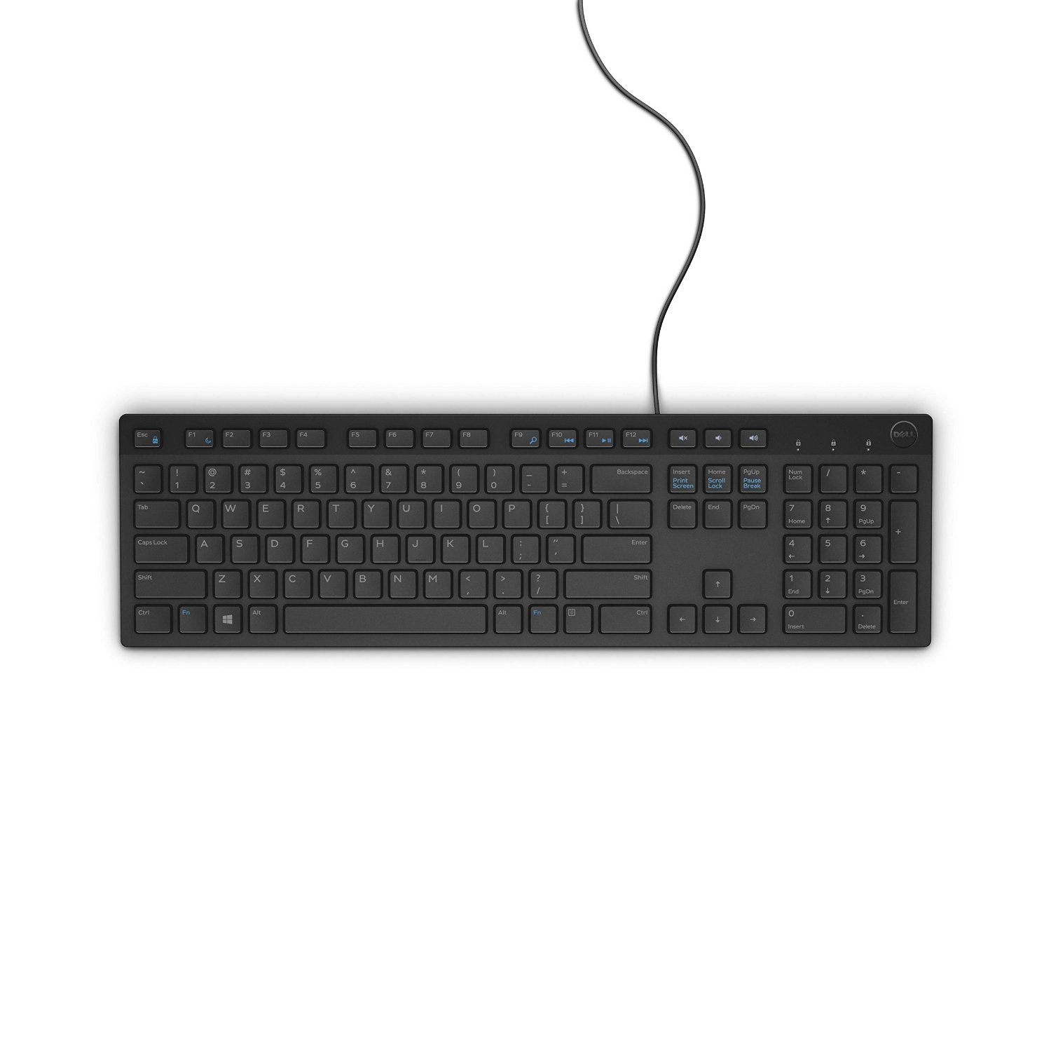 Billentyűzet Dell KB216 Qwertz USB Keyboard Black US Billentyűzet Dell KB216 Qwertz USB Keyboard Black US