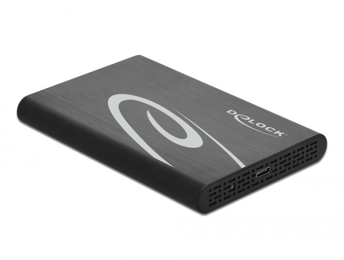Mobilrack / Beépítő keret DeLock External Enclosure for 2,5″ SATA HDD / SSD with SuperSpeed USB 10 Gbps (USB 3.1 Gen 2)