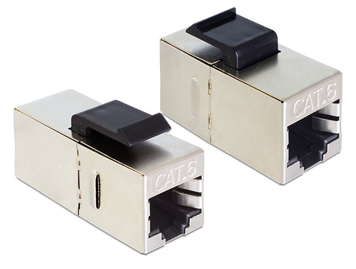 Hálózati eszközök DeLock Keystone Module RJ45 jack > RJ45 jack Cat.6 compact