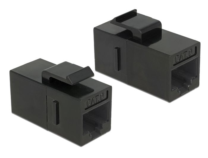 Hálózati eszközök DeLock Keystone Module RJ45 jack > RJ45 jack Cat.6 UTP Black Hálózati eszközök DeLock Keystone Module RJ45 jack > RJ45 jack Cat.6 UTP Black