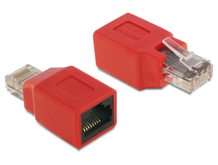 Hálózati eszközök DeLock RJ45 Crossover Adapter male > jack Hálózati eszközök DeLock RJ45 Crossover Adapter male > jack