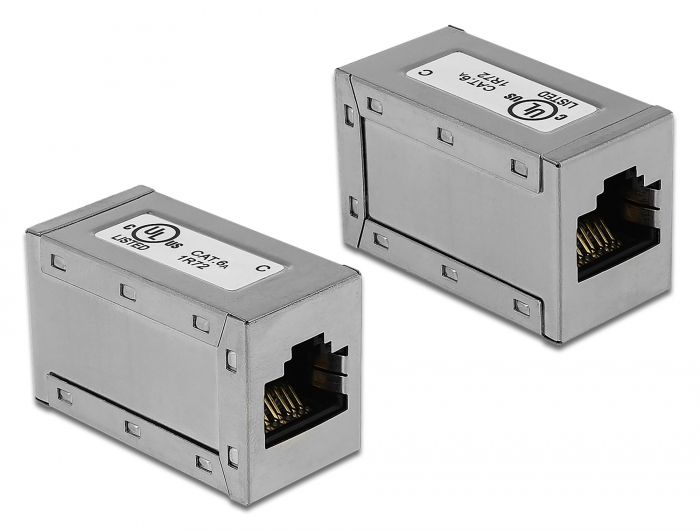 Hálózati eszközök DeLock RJ45 jack > RJ45 jack Cat.6A STP Adapter Hálózati eszközök DeLock RJ45 jack > RJ45 jack Cat.6A STP Adapter