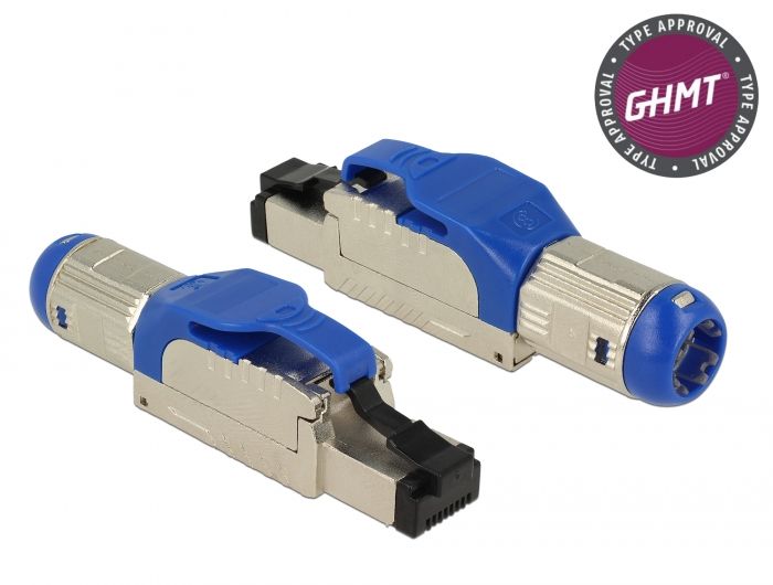 Hálózati eszközök DeLock RJ45 Plug field assembly Cat.8 metal Hálózati eszközök DeLock RJ45 Plug field assembly Cat.8 metal