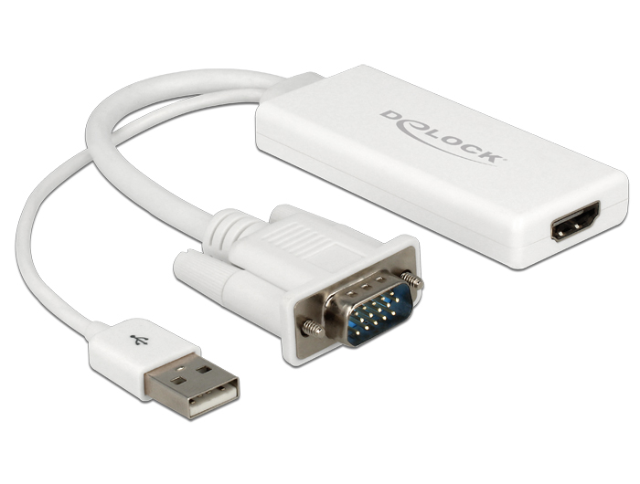 Kábel DeLock VGA HDMI adapter audió funkcióval Kábel DeLock VGA HDMI adapter audió funkcióval