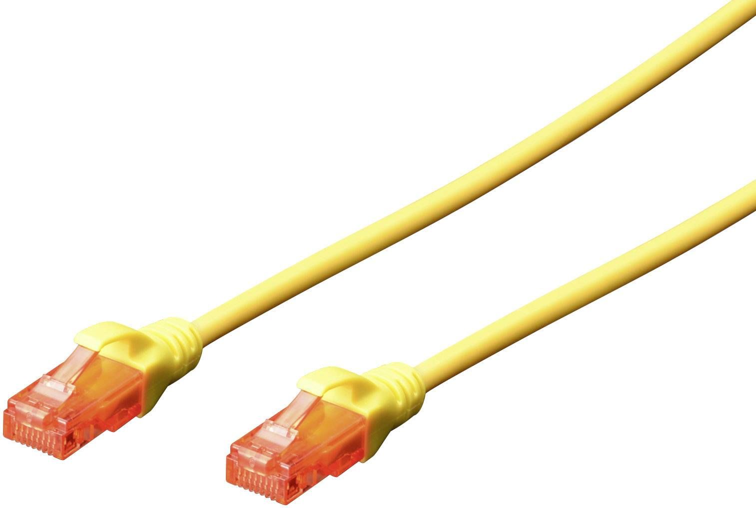 Hálózati kábelek Digitus CAT6 U-UTP Patch Cable 1m Yellow Hálózati kábelek Digitus CAT6 U-UTP Patch Cable 1m Yellow