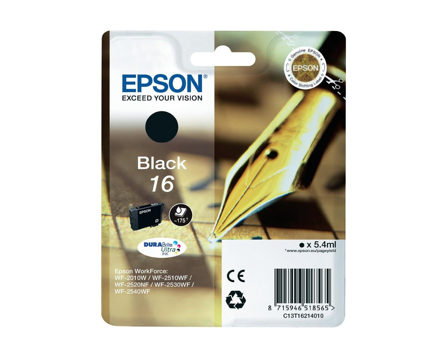 Epson T1621 (16) Black tintapatron Epson T1621 (16) Black tintapatron