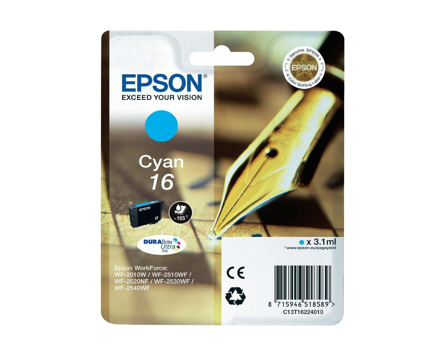 Epson T1622 (16) Cyan tintapatron Epson T1622 (16) Cyan tintapatron