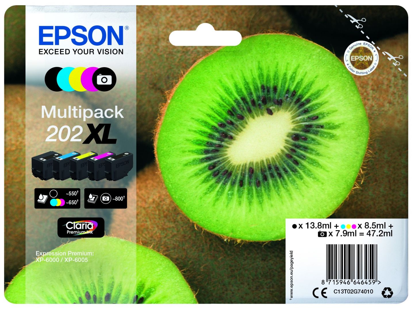 Epson T02G7 (202XL) Multipack tintapatron Epson T02G7 (202XL) Multipack tintapatron