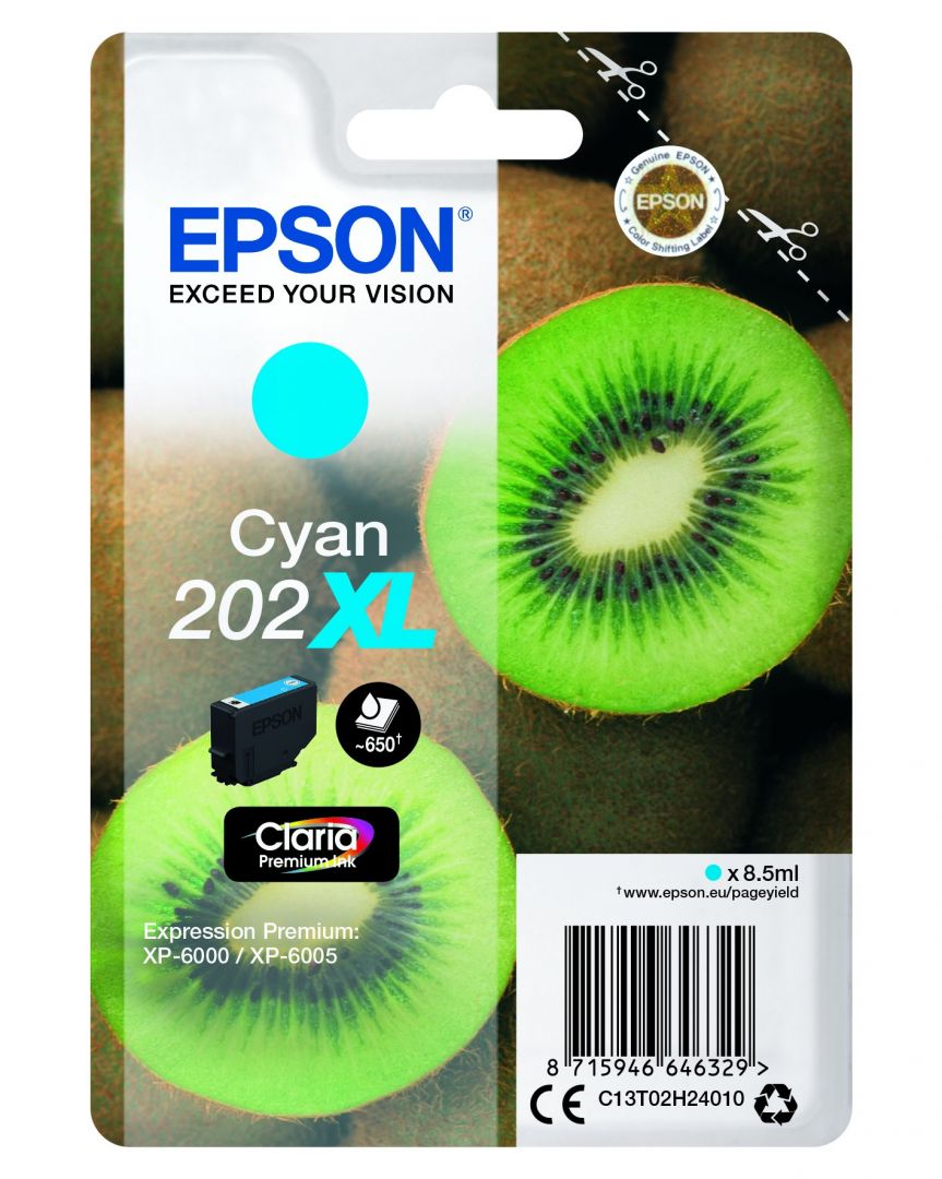 Epson T02H2 (202XL) Cyan tintapatron Epson T02H2 (202XL) Cyan tintapatron