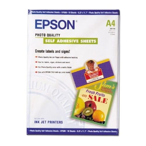 Fotópapír Epson Self-Adhesive Photo Paper 167g A4 10db Öntapadós Fotópapír