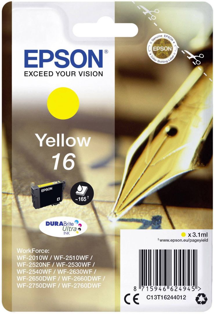 Epson T1624 (16) Yellow tintapatron Epson T1624 (16) Yellow tintapatron