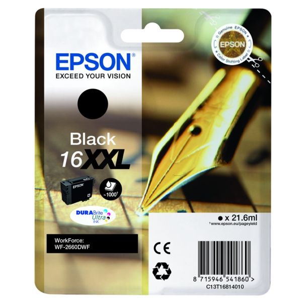 Epson T1681 (16XXL) Black tintapatron Epson T1681 (16XXL) Black tintapatron