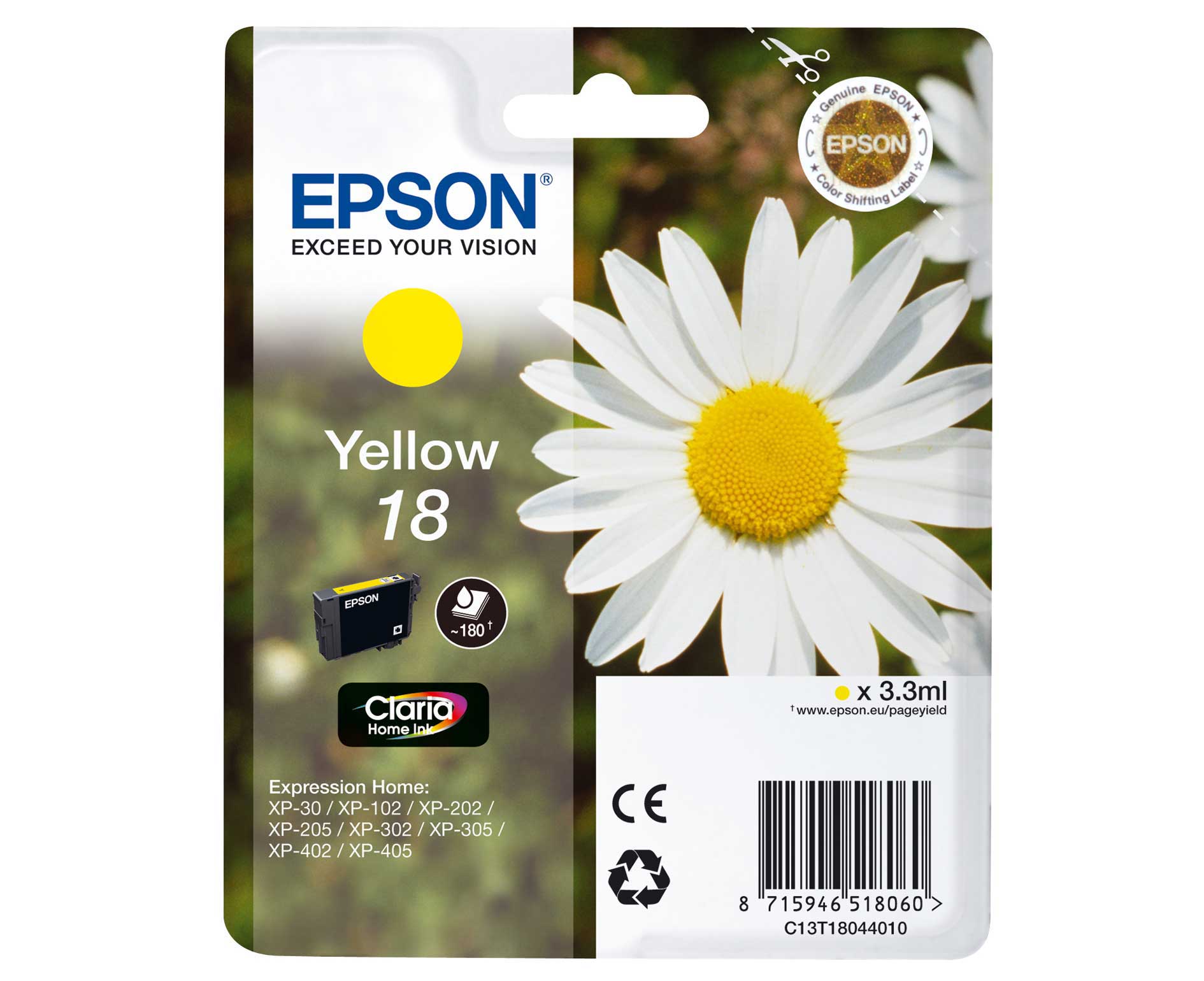 Epson T1804 (18) Yellow tintapatron Epson T1804 (18) Yellow tintapatron