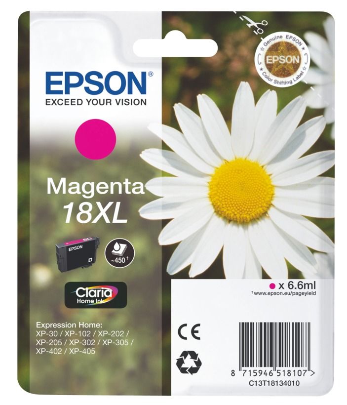 Epson T1813 (18XL) Magenta tintapatron Epson T1813 (18XL) Magenta tintapatron