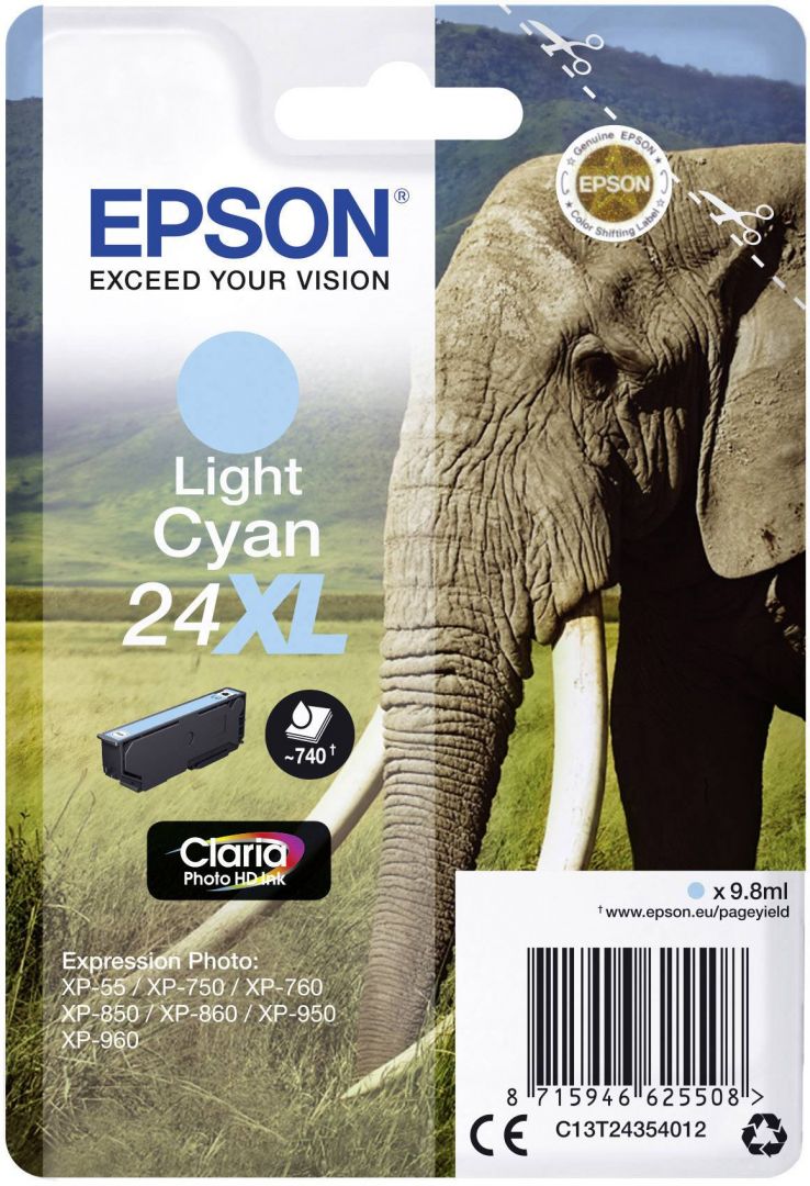 Epson T2435 (24XL) Light Cyan tintapatron Epson T2435 (24XL) Light Cyan tintapatron