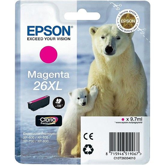 Epson T2633 (26XL) Magenta tintapatron Epson T2633 (26XL) Magenta tintapatron