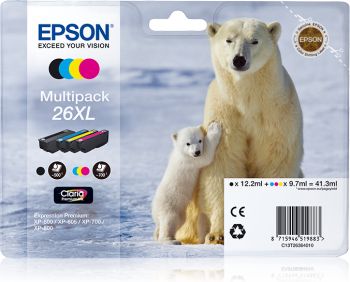 Epson T2636 (26XL) Multipack tintapatron Epson T2636 (26XL) Multipack tintapatron