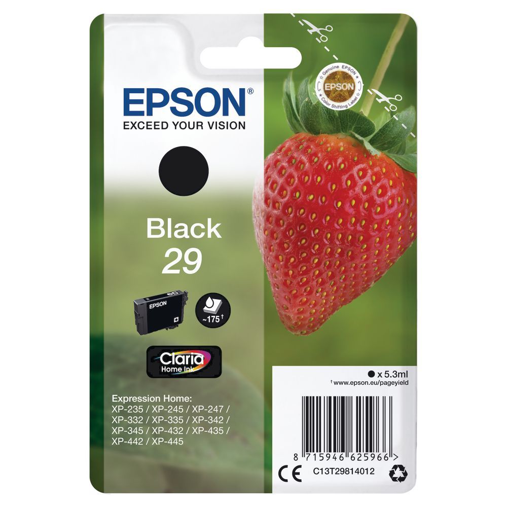 Epson T2981 (29) Black tintapatron Epson T2981 (29) Black tintapatron