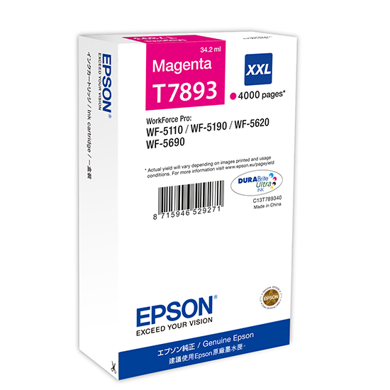 Epson T7893 XXL Magenta Epson T7893 XXL Magenta
