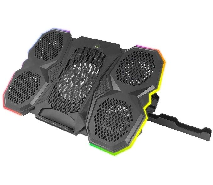 Notebook kiegészítő Esperanza Breva RGB Gamer Notebook hűtőpad Black