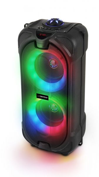 Hangszóró Esperanza Rhythm RGB Bluetooth Speaker Black