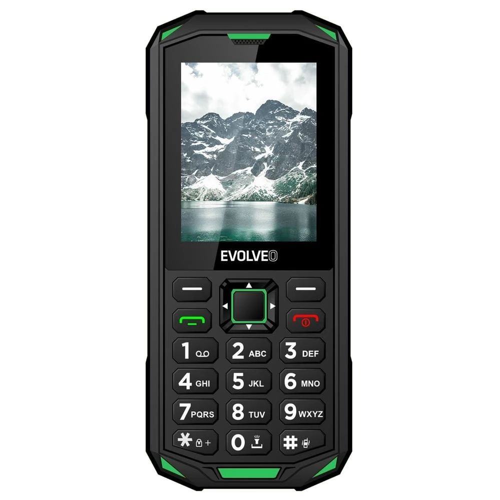 Mobiltelefon Evolveo StrongPhone X5 Black/Green Mobiltelefon Evolveo StrongPhone X5 Black/Green