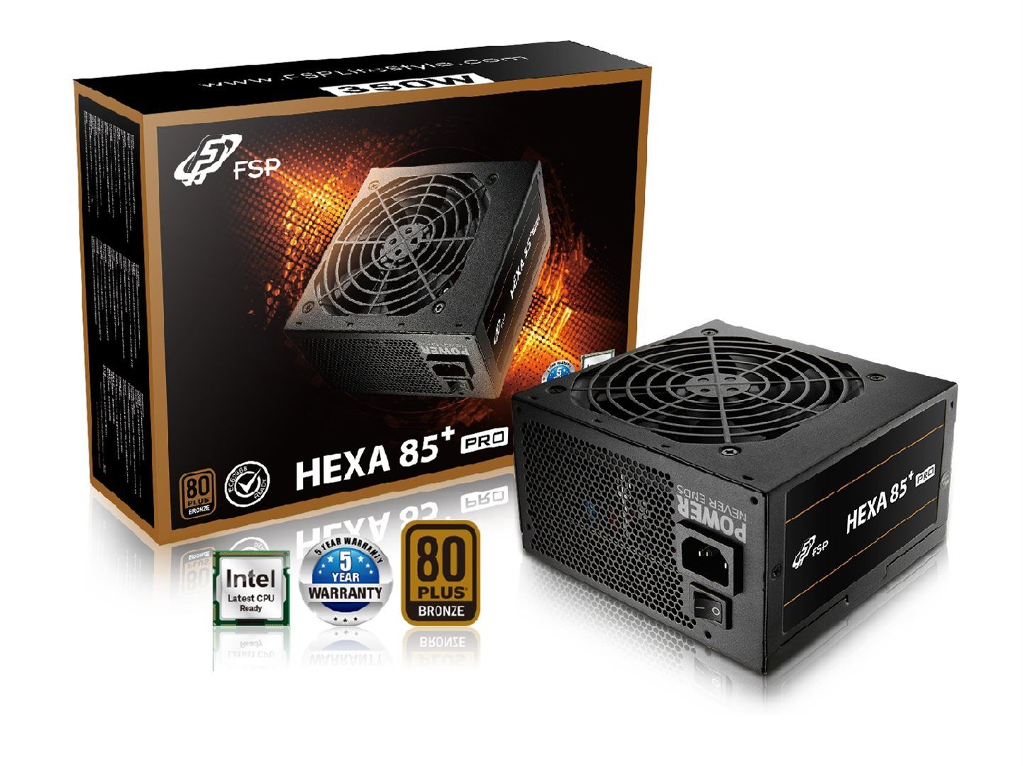FSP 350W 80+ Bronze Hexa 85+ Pro FSP 350W 80+ Bronze Hexa 85+ Pro