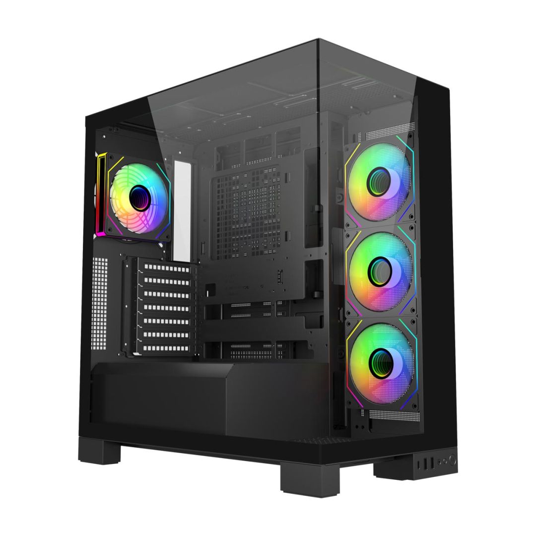 Ház FSP M540 RGB Tempered Glass Black Ház FSP M540 RGB Tempered Glass Black