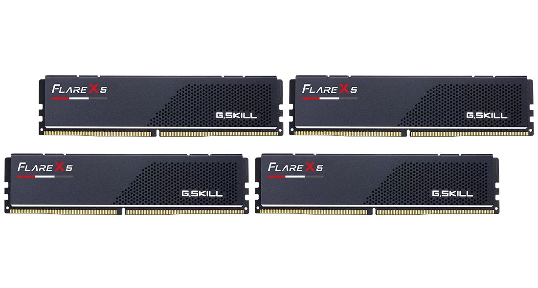 Memória G.SKILL 256GB DDR5 6000MHz Kit(4x64GB) Flare X5 Black Memória G.SKILL 256GB DDR5 6000MHz Kit(4x64GB) Flare X5 Black