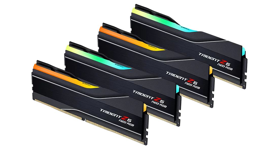 Memória G.SKILL 256GB DDR5 6000MHz Kit(4x64GB) Trident Z5 Neo RGB
