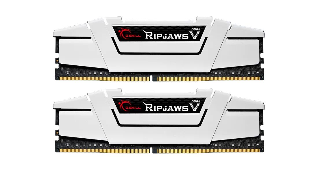 Memória G.SKILL 32GB DDR4 3600Mhz Kit(2x16GB) Ripjaws V White Memória G.SKILL 32GB DDR4 3600Mhz Kit(2x16GB) Ripjaws V White