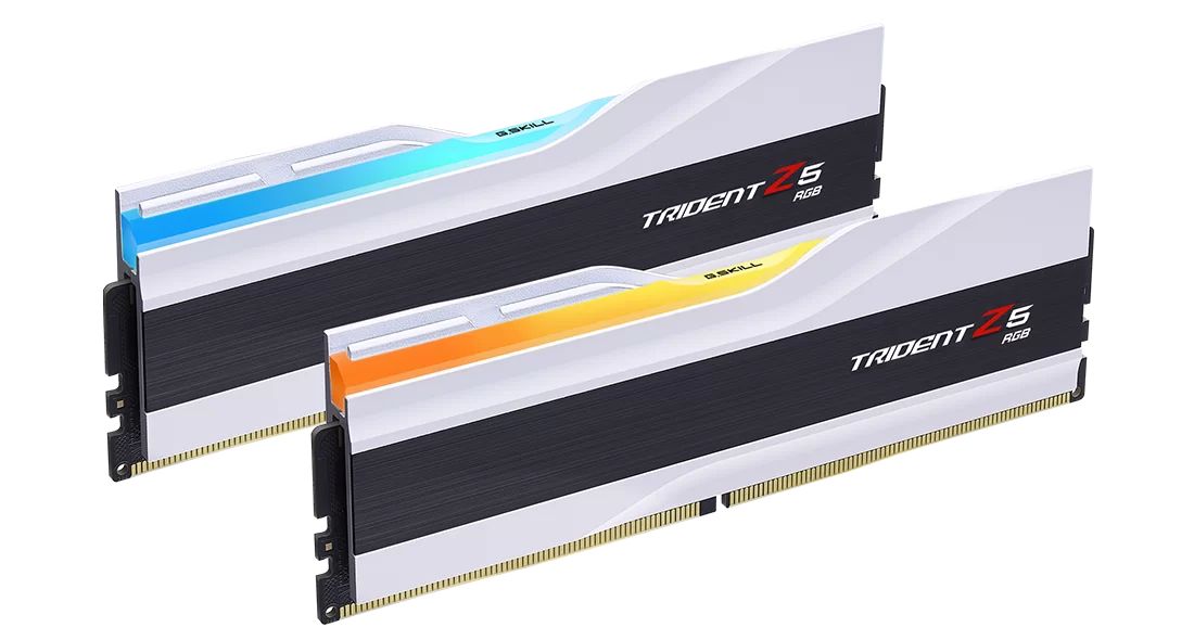 Memória G.SKILL 48GB DDR5 8000MHz Kit(2x24GB) Trident Z5 RGB Matte White Memória G.SKILL 48GB DDR5 8000MHz Kit(2x24GB) Trident Z5 RGB Matte White
