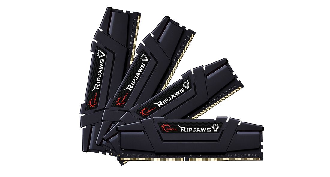 Memória G.SKILL 64GB DDR4 3600Mhz Kit(4x16GB) Ripjaws V Black