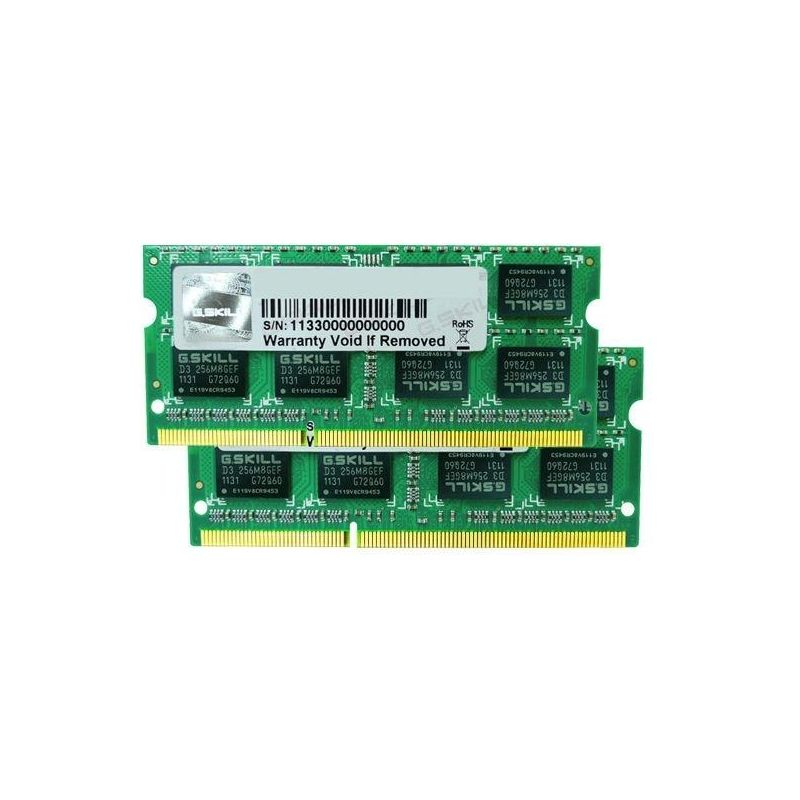 Memória (notebook) G.SKILL 8GB DDR3L 1600MHz Kit(2x4GB) SODIMM Memória (notebook) G.SKILL 8GB DDR3L 1600MHz Kit(2x4GB) SODIMM