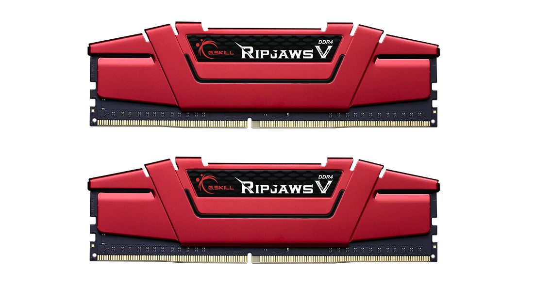 Memória G.SKILL 16GB DDR4 2400Mhz Kit(2x8GB) Ripjaws V Red Memória G.SKILL 16GB DDR4 2400Mhz Kit(2x8GB) Ripjaws V Red