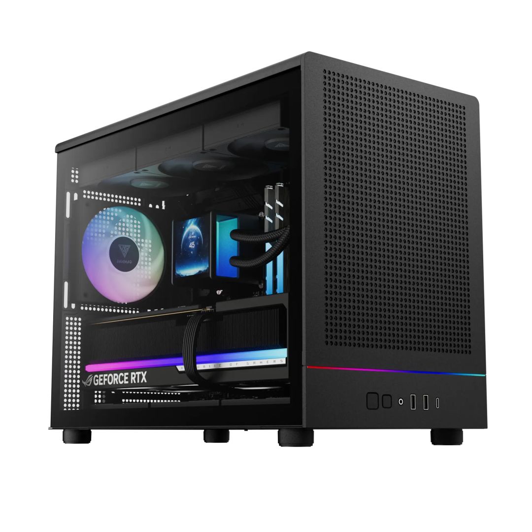 Ház Gamdias Athena M4M Tempered Glass Black Ház Gamdias Athena M4M Tempered Glass Black