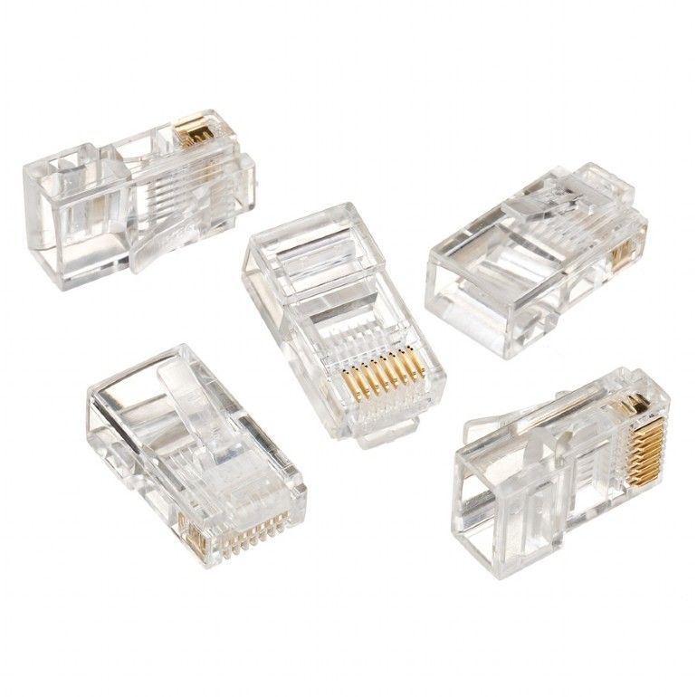 Hálózati eszközök Gembird RJ45/LC-8P8C-001/10 Modular plug 8P8C for solid CAT5 LAN cable UTP 10 pcs per bag