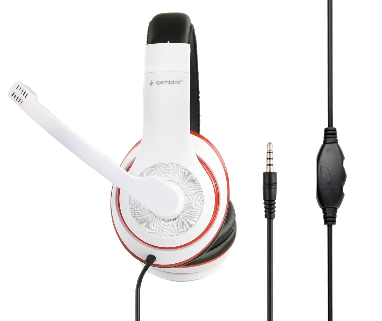 Gembird MHS-03-WTRDBK Stereo Headset White/Red/Black Gembird MHS-03-WTRDBK Stereo Headset White/Red/Black