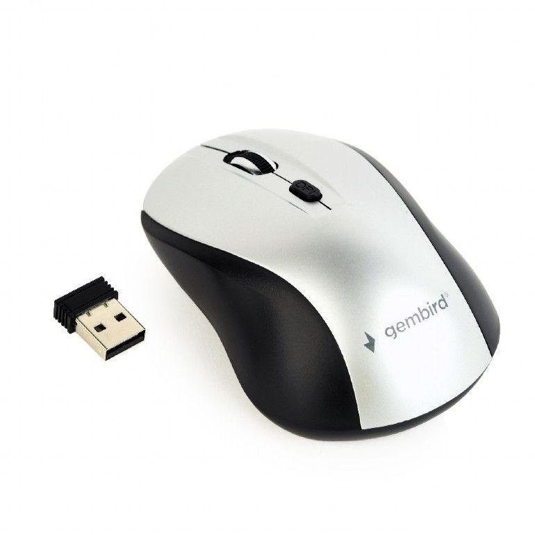 Gembird MUSW-4B-02-BS Wireless optical mouse Black/Silver Gembird MUSW-4B-02-BS Wireless optical mouse Black/Silver