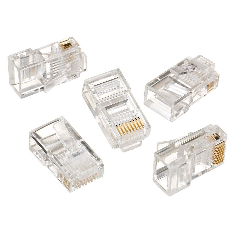 Hálózati eszközök Gembird RJ45 CAT6 8P8C LAN plug gold plated, 50 pcs per bag (50db/cs)