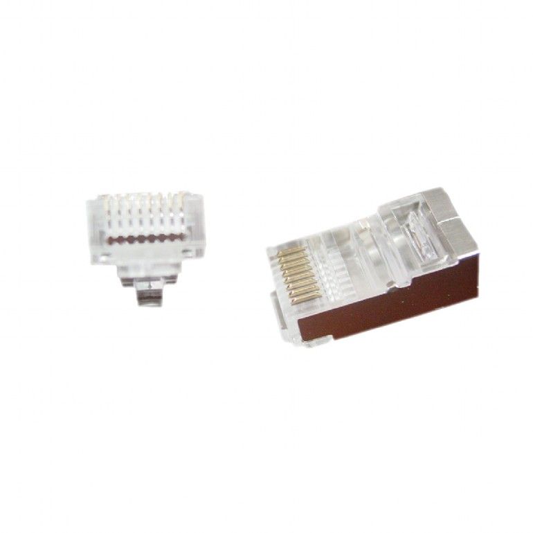 Hálózati eszközök Gembird RJ45/LC-PTF-01/100 Modular plug 8P8C for solid Universal LAN cable FTP 100 pcs per bag Hálózati eszközök Gembird RJ45/LC-PTF-01/100 Modular plug 8P8C for solid Universal LAN cable FTP 100 pcs per bag