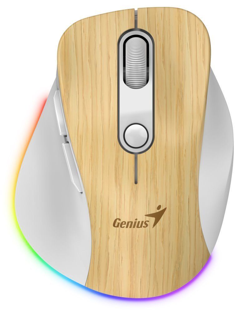 Genius Ergo 9000S Pro Wireless Bluetooth Mouse Pine Wood Genius Ergo 9000S Pro Wireless Bluetooth Mouse Pine Wood