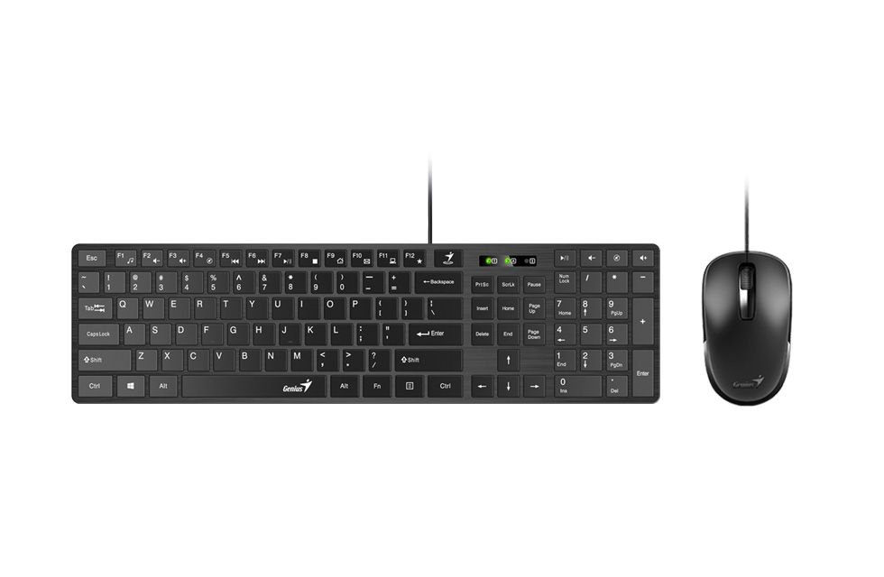 Billentyűzet Genius SlimStar C126 Wired keyboard + mouse Black HU Billentyűzet Genius SlimStar C126 Wired keyboard + mouse Black HU