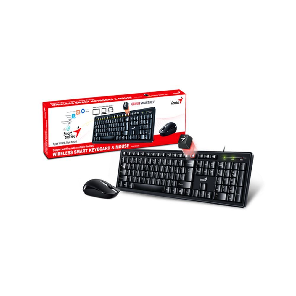Billentyűzet Genius Smart KM-8200 wireless combo billentyűzet + egér Black HU Billentyűzet Genius Smart KM-8200 wireless combo billentyűzet + egér Black HU