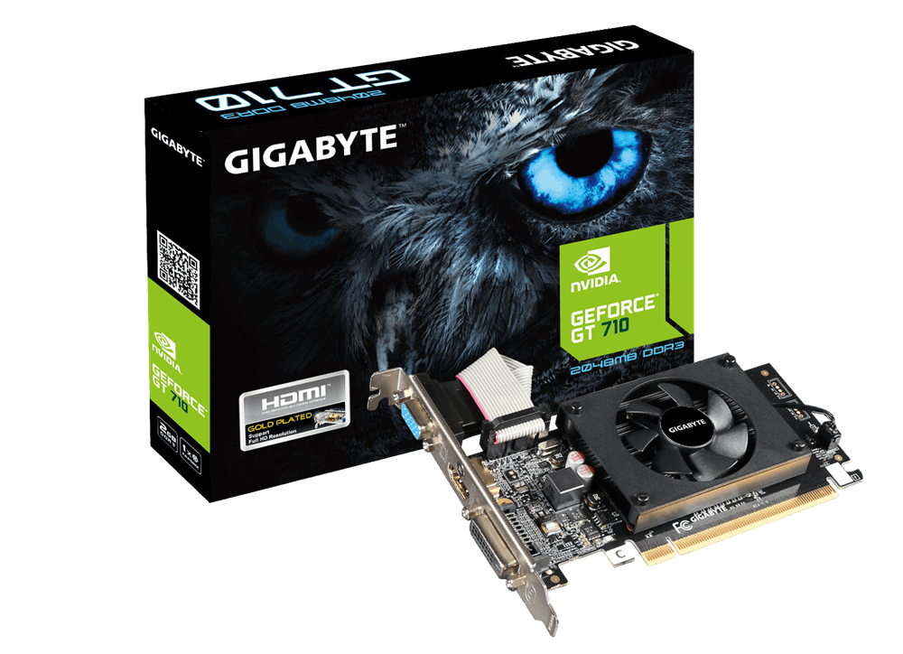 Videókártya Gigabyte GT 710 2GB DDR3 Videókártya Gigabyte GT 710 2GB DDR3
